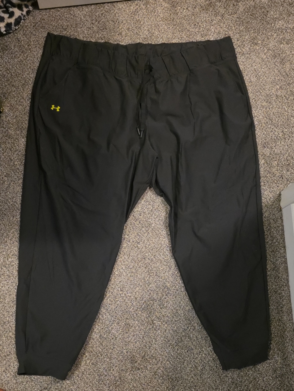 Under Armour Womens Dark Sage  Jogger Pants with Yellow Logo